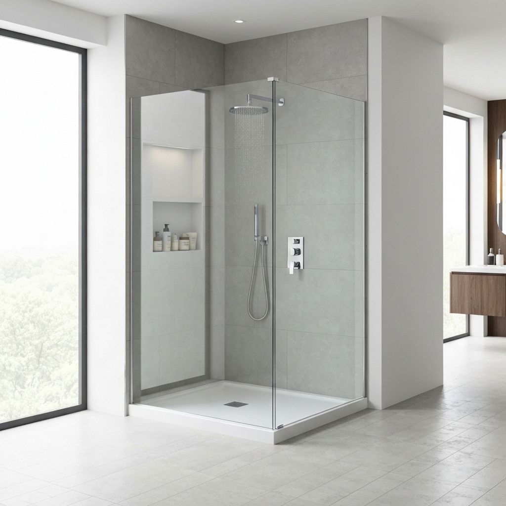 Luxury frameless shower glass installation